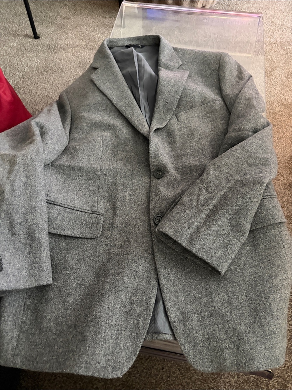 Men's Gray Wool-Blend Blazer - Classic Tailored Style